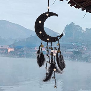Black Witch Bells, Halloween Witch Bell, Witch Bells for Door Knob, Witchy Decor Outdoor, Wiccan Altar, Witchy Gifts for Her