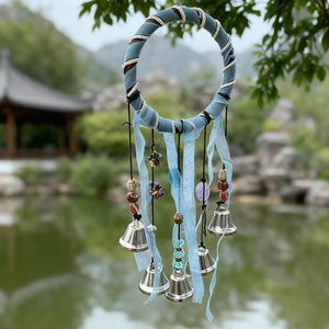 Witch Bells and Wind Chime, Hanging Witch Bells for door, Handmade Witch Bells, Wind Chime for outdoor, Garden Gifts
