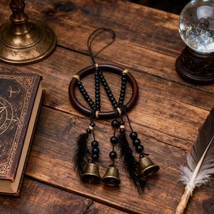 Hexenglocken zum Schutz an der Tür, Vintage Hexenglocken, Hängeglocken für Türknauf, Windspiel, Traumfänger, Wicca Dekorationen