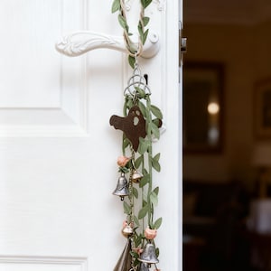 Handmade Witch Bells for Protection,  Handmade Witch Bells for Home Protection & Good Luck, Guardian Witch Bells for Front Door, Yule Gift