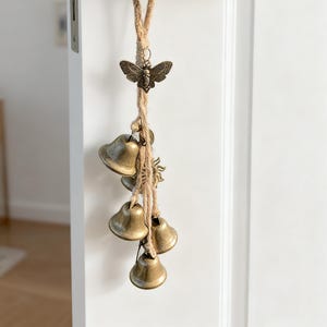 Hanging Bee Witch Bells for Doorknob, Celtic Door Bells, Door Protection Charm, Window Hanging Ornament, Pagan Decor,  Housewarming Gifts