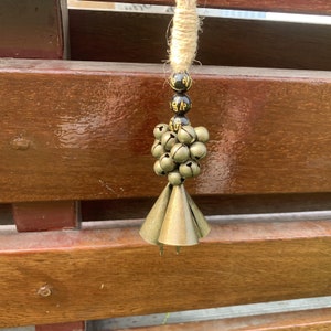 Hanging Bells for Wreath, Hanging Bells for Door Protection, Hanging Bells on Rope, Witch Bells, Handmade Gifts