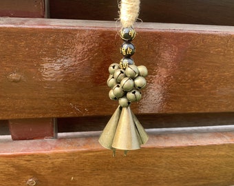 Hanging Bells for Wreath, Hanging Bells for Door Protection, Hanging Bells on Rope, Witch Bells, Handmade Gifts