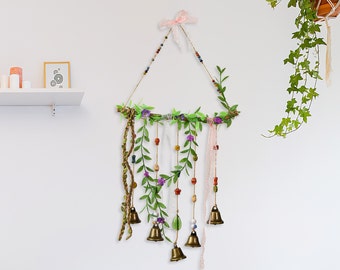 Wind Chimes, Rustic Brass Bells, Door Hangers With Twine, Unique Witch's Bells, Garden Art, Windows Decor, Home Decor, Housewarming Gifts
