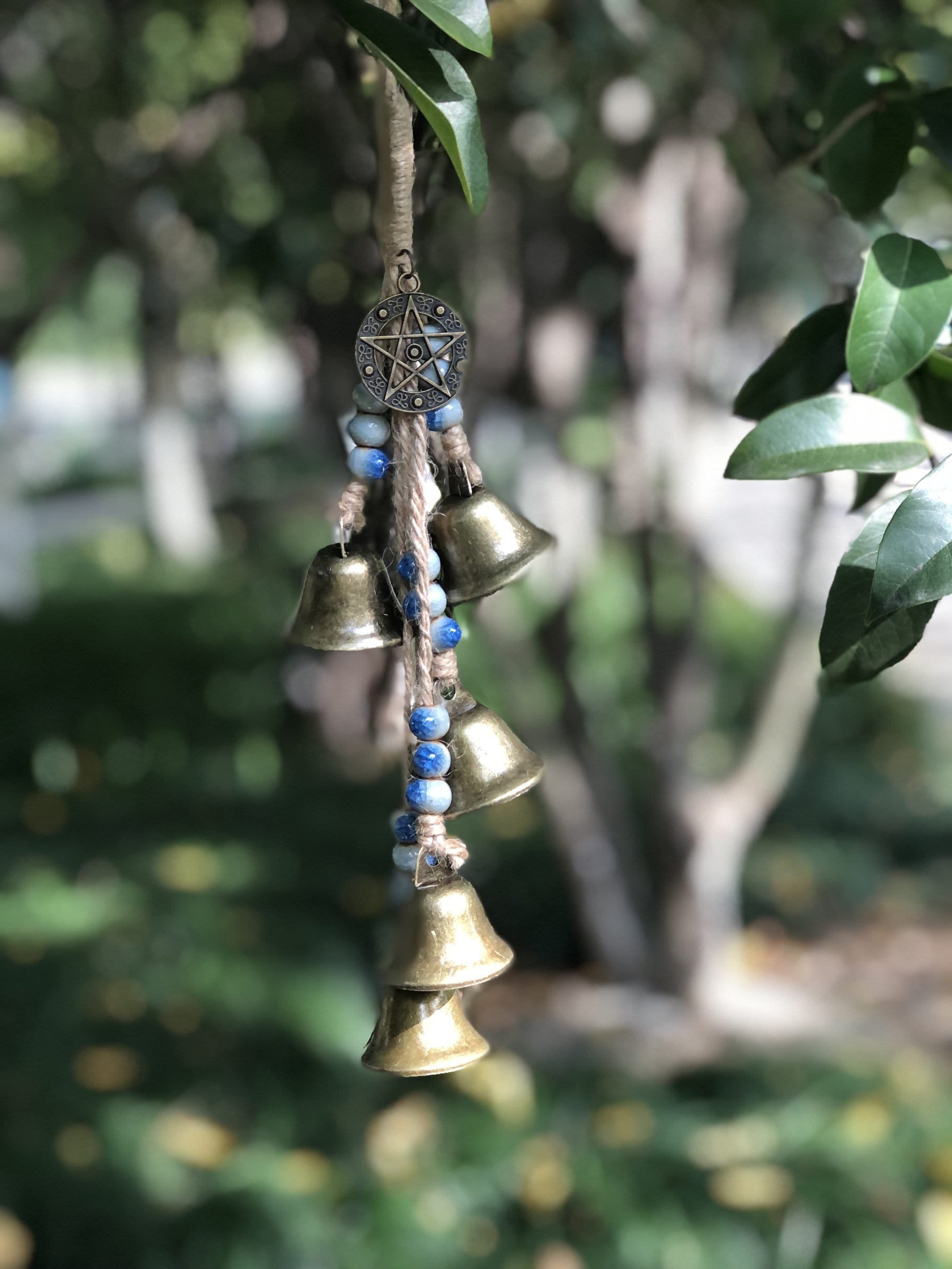 Witch Bells for Door Knob for Protection - Witch Decor for Home and Kitchen  - Wiccan Altar Supplies - Witchcraft Room Decor 