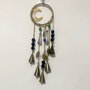 Witch Bells for Door, Witch Bells Wind Chime, Hanging Bells on Rope, Door Hangers, Harmony Witch Bells,Spiritual Ward Gifts