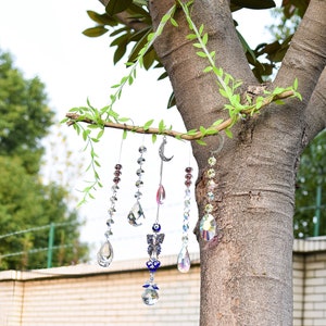 Hanging Crystal Prism, Handcrafted Wind Chimes, Rainbow Maker, Prism Suncatchers, Sun Catcher, Housewarming Gifts, Home Decor for Window