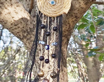 Witch Bells Hanging Protection Ward ~Witchy Purple Pentagram