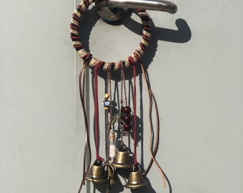 Bells for Hanging, Home Door Bells, Handmade Metal Wind Chime with Bells, Witch's Bell for Protection, Housewarming Gift, Christmas Ornament