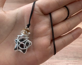 Black Obsidian Spell Jar Necklace, Spell Bottle Necklace, Beauty spell necklace, Cleansing Spell Jar, Wealth Spell Jar Necklace, Wicca Gifts
