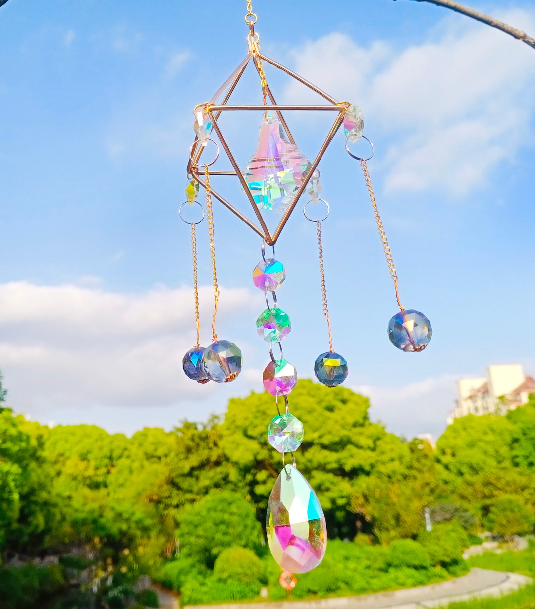 Rainbow Suncatcher, Prism Sun Catcher, Hanging Crystal Suncatcher
