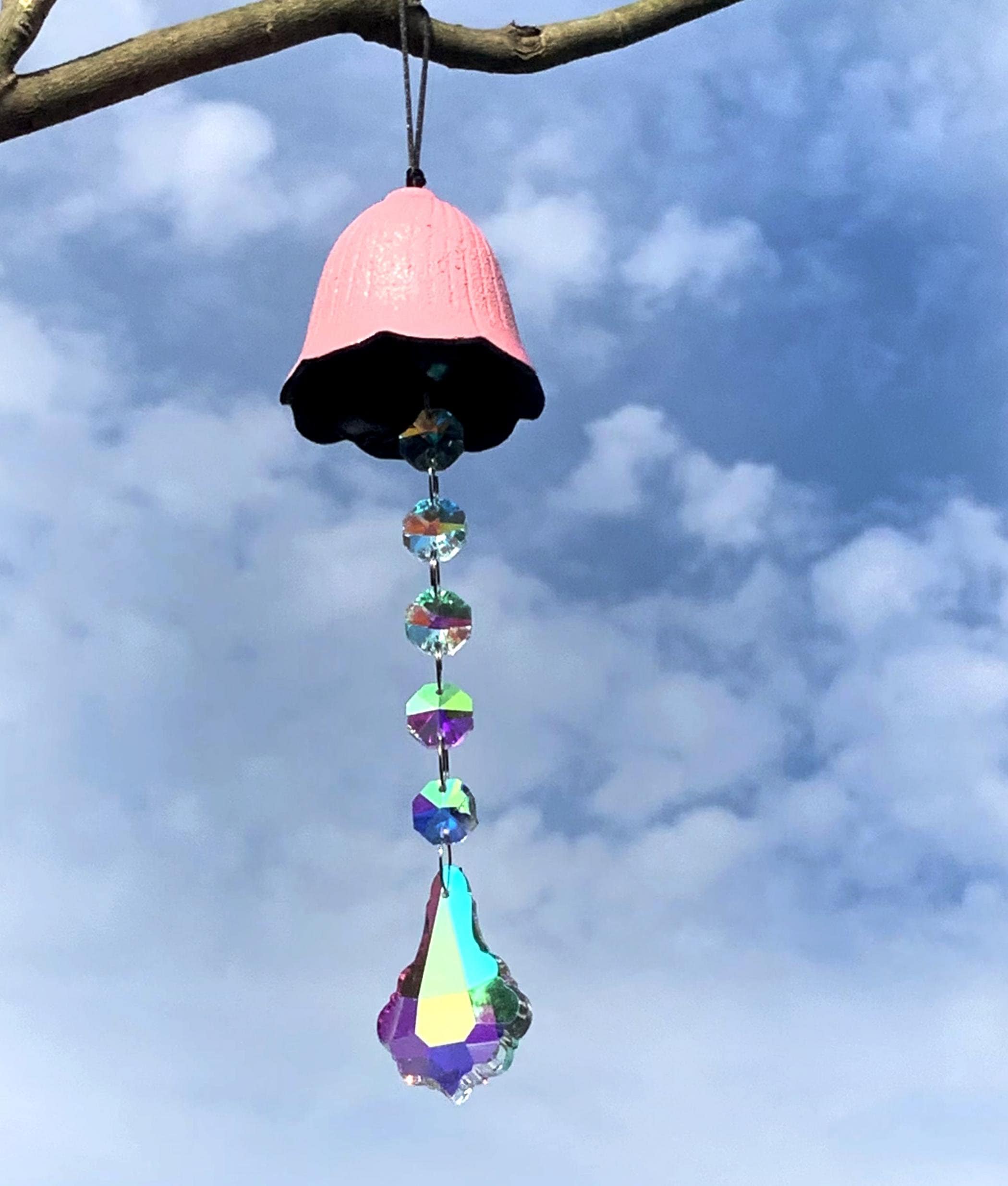 Hanging Witch Bells for Door Protections, Crystal Suncatchers