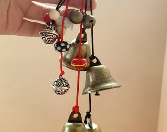 Campane magiche da strega, campane da appendere al tempio, campanello di protezione per la porta dell'altare Wicca, forniture per stregoneria, decorazioni per altari, decorazioni con regali da strega
