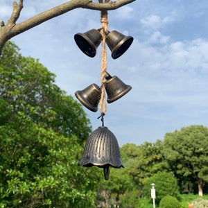 Hanging Door Knob Protection Bells, Witch Bells Wind Chime, Witch Bells for Door Protection , Protection Bells , Wiccan Decorations