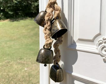 Witches' Holiday Door Bells, Protection Witch Bells, Ward Off Negativity, Pagan Door Protection Bells, Pagan Door Ornament & Ritual Tool