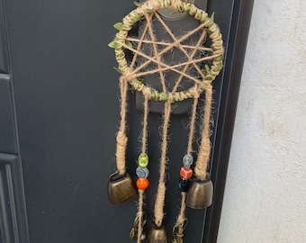 Magic Witch BellsPowerful Witches Bells Protection Door Hanger, Rustic Rattan,  Home Blessing protection talisman, Hex, Witch Bells Wreath