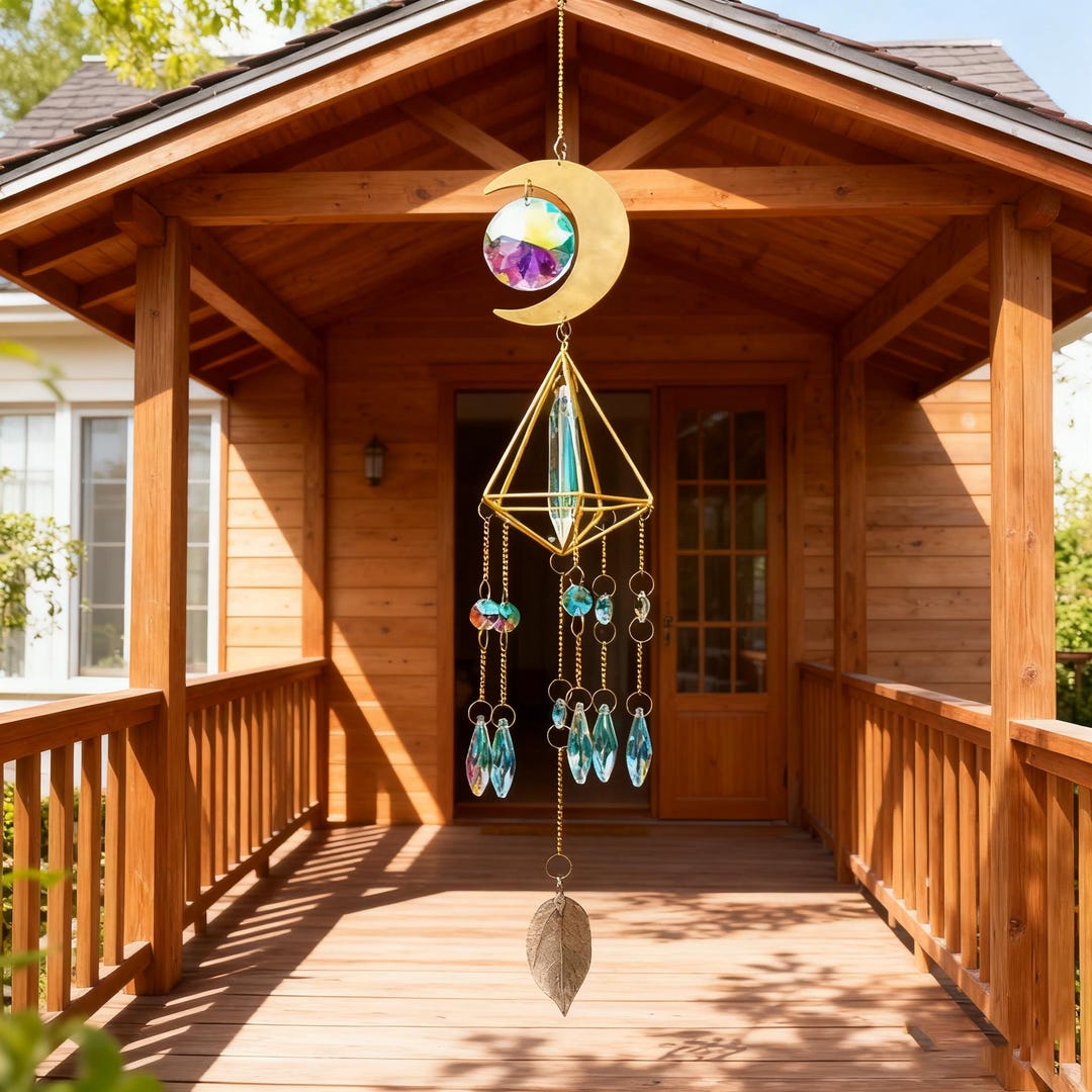 Sun Catching Device Hanging Sun Catcher for Balcony, Crystal Sun Catcher for Patio ...