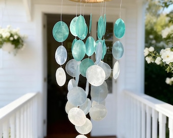 Handmade Seashell Wind Chime, Coastal Home Decor, Boho Wind Chime, Delicate Shell Wind Chime, Handmade Beach Decor, Gift for Sea Lovers