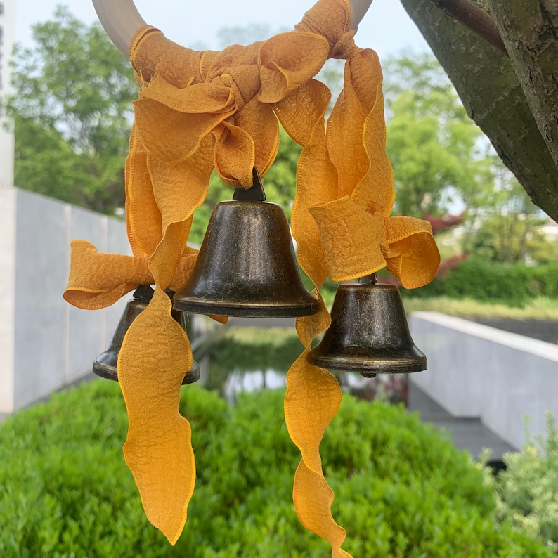 Real Bells With Ribbons Log Witch Bells With Ribbons, Witch Bells for Door Protections, Vintage ...