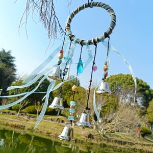 Witch Bells and Wind Chime, Hanging Witch Bells for door, Handmade Witch Bells, Wind Chime for outdoor, Garden Gifts