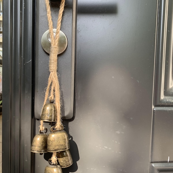 Hanging Door Knob Protection Bells, Hanging Bells for Door,  Witchy Decor Kitchen, Window Hanging Ornament,  Gardening Decor