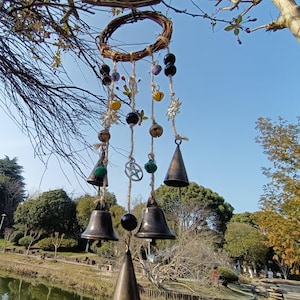 Witch Bells for Door Protection, Witch Bells Wreathes, Door Protection Charm, Wicca Decor, Magic Witchcraft Supplies