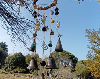Witch Bells for Door Protection, Witch Bells Wreathes, Door Protection Charm, Wicca Decor, Magic Witchcraft Supplies