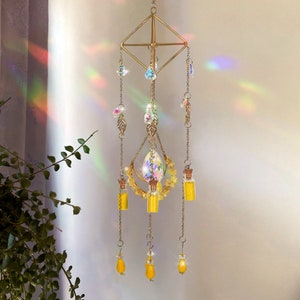 Sun Catcher Stained Glass, Sun Catcher for Car, Sun Catcher Kit, Rainbow Maker, Rainbow Maker Prism, Rainbow Maker Crystal, Hanging SunDrop