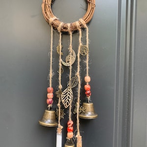 Witch Bells Wreath, Witch Bells for Door, Witch Bells Wind Chime, Door Hangers, Door Protection Charm, Witchy Decorations