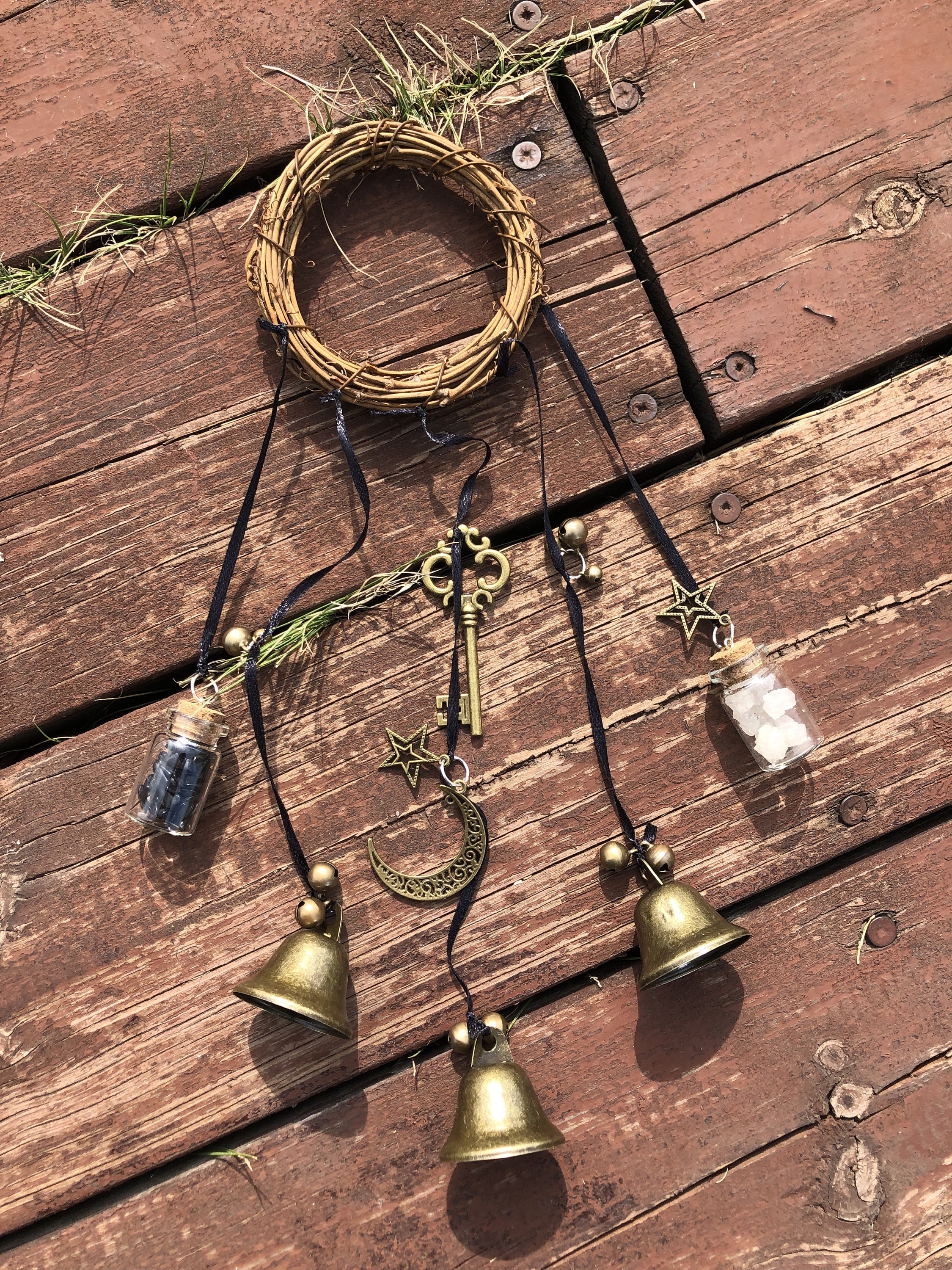 Witch Bells Protection For Door Knob Hanger Wind Chimes Witchy Things Clear  Negative Energy Witchcraft Supplies For Home Decor