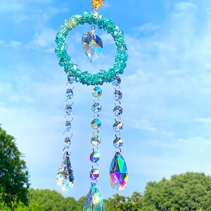 Sun Catcher Crystal Prism, Sun Catcher for Windows Stained Glass, Rainbow Maker Prism, Rainbow Maker Suncatcher, Gift for Woman