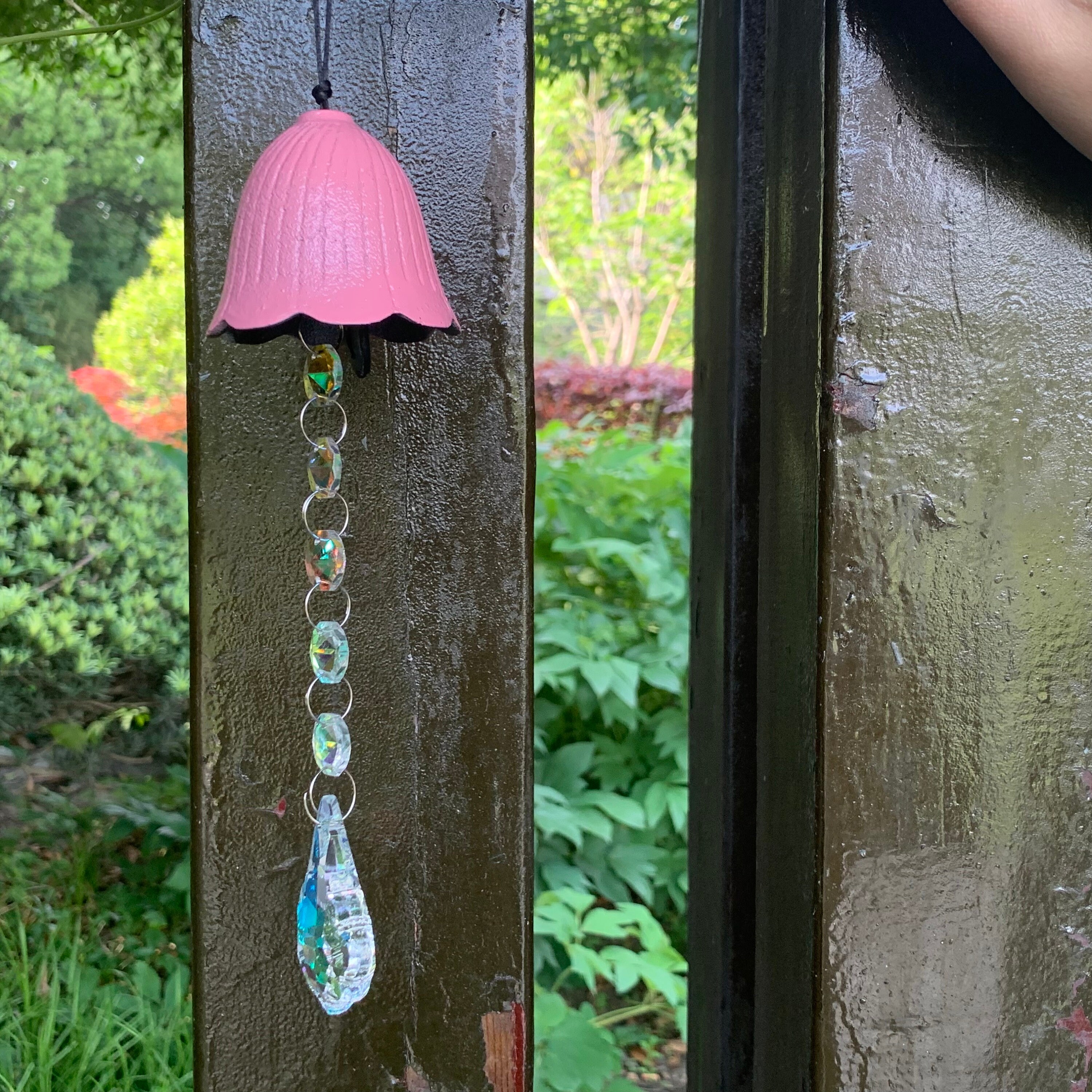 Hanging Witch Bells for Door Protections, Crystal Suncatchers,Hanging Bells  for Wreath, Handmade Suncatcher, Witchy Decor Aesthetic
