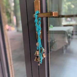Woven Witch Bells for Door Protection, Witchy Decor Kitchen, Hanging Protection Bells, Witchy Gifts for Best Friend , Wiccan Gifts