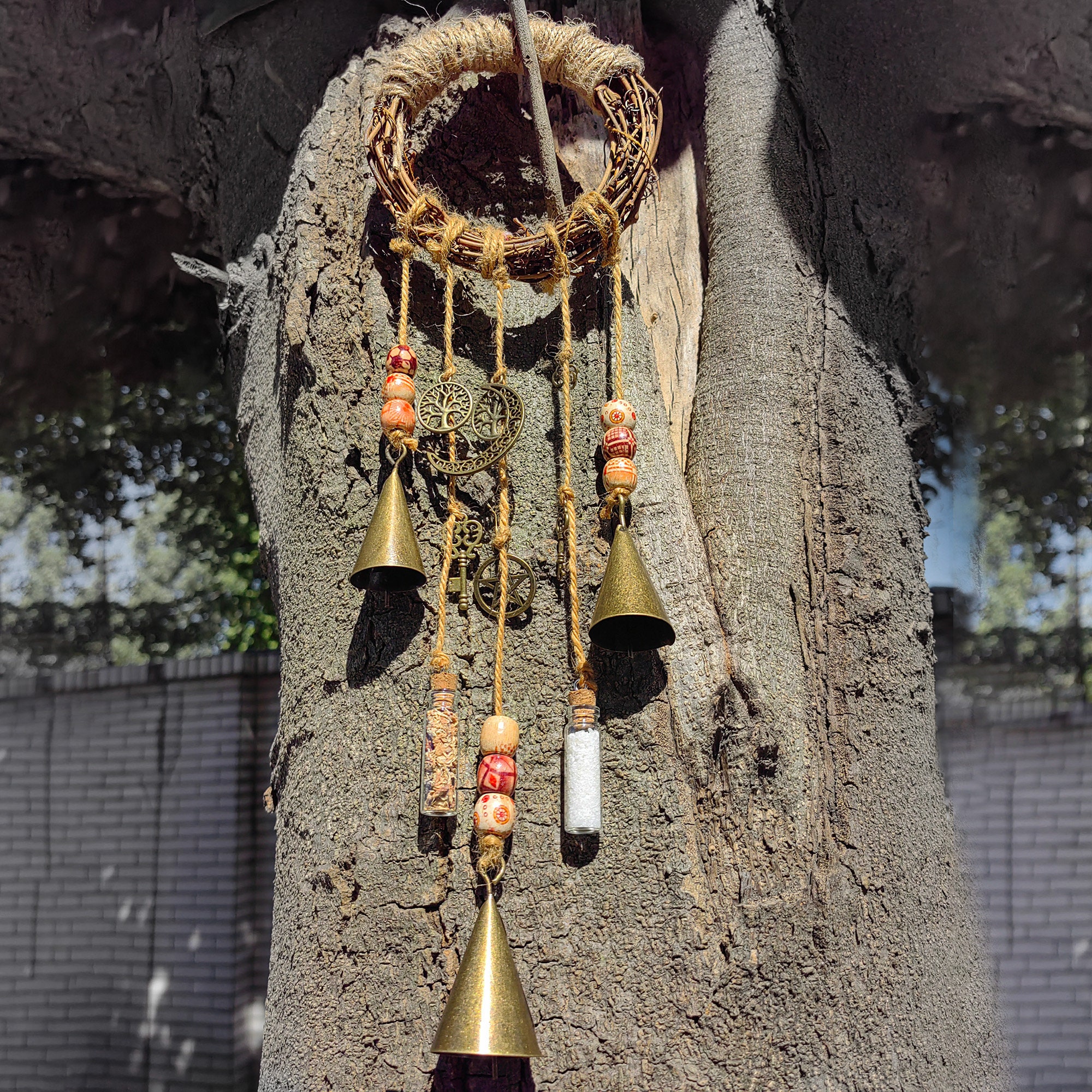 Vintage Witch Doorbell - Halloween Witch Bells For Door Knob | Halween Port Hanger Bell | Gothic Witch Decor | Garden Doorbell Decorations for a SA Shop Vintage Witch Doorbell - Halloween Witch Bells For Door Knob | Halween Port Hanger Bell | Gothic Witch Decor | Garden Doorbell Decorations for a SA Shop
