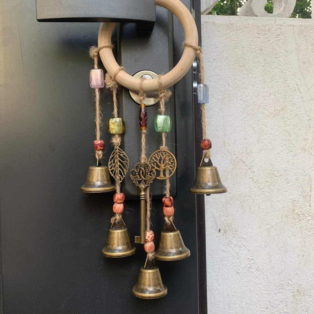 Log Wreath Witch Bells, Hanging Witch Bells, Witch Bells for Door Knob