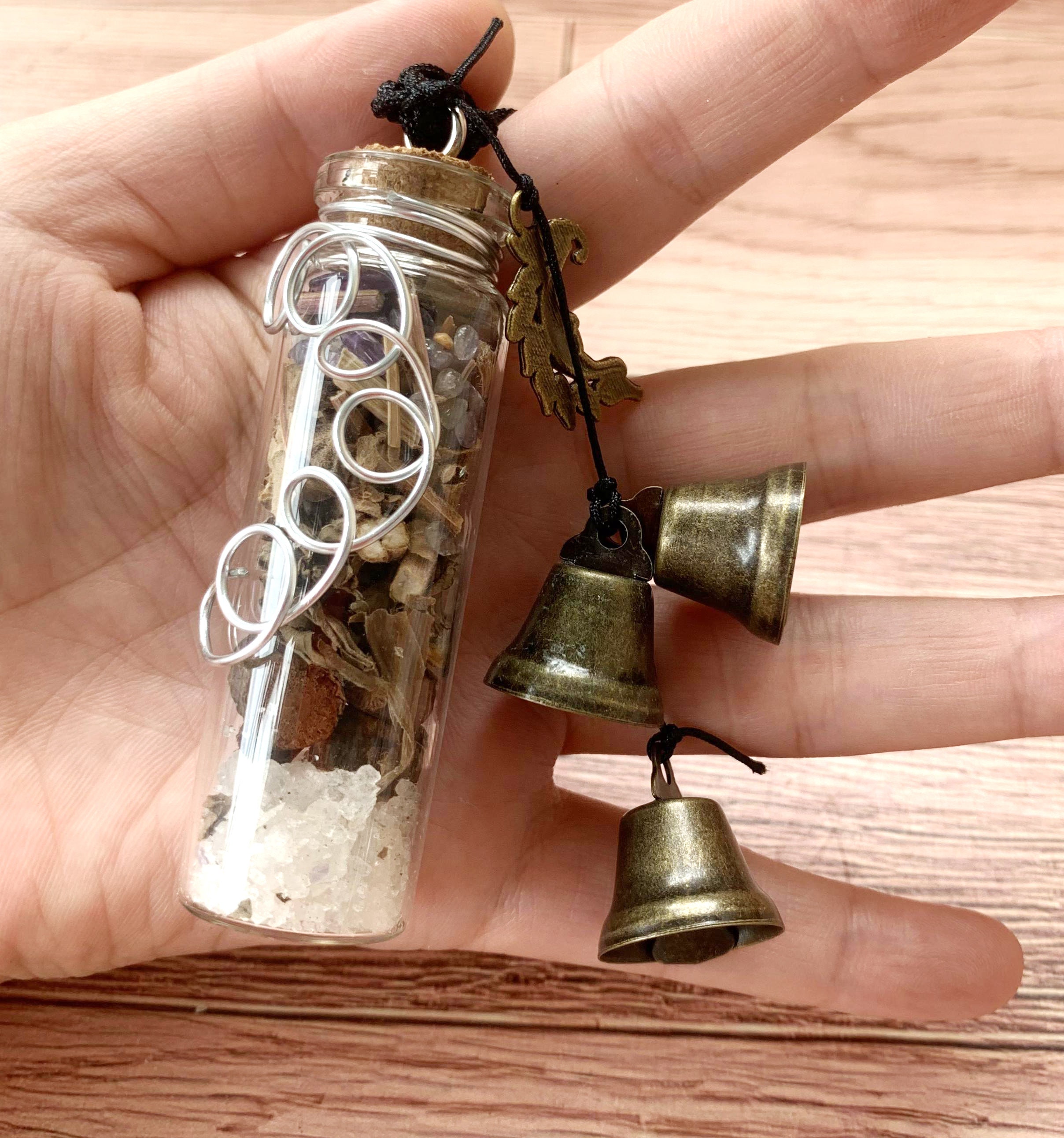 Spell Bottle, Witch Bells for Door Protection, Luck Spell Jar, Vintage  Bells for Home Protection, Witch Spell Jar, Wicca Gifts