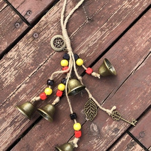 Garden Patio Magic Bells, Rustic Bells, Home Protection Bells, Witch ...