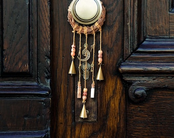 Witch Bells for Doorknob Hanger, Witchy Decor, Magic Bells, Door Hanger Bell, Home Protection Bells for Front Door Witchcraft Decor