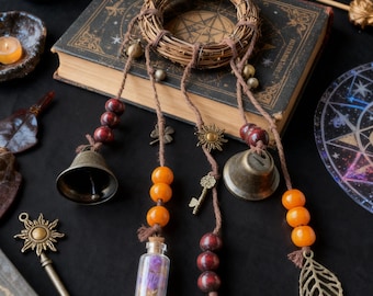 Wreath Witch Bells for Home Protection, Ward Off Negative Energy, Pagan Yule Gift