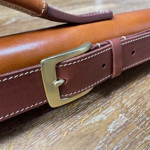 Handmade leather billiard cue case image 2