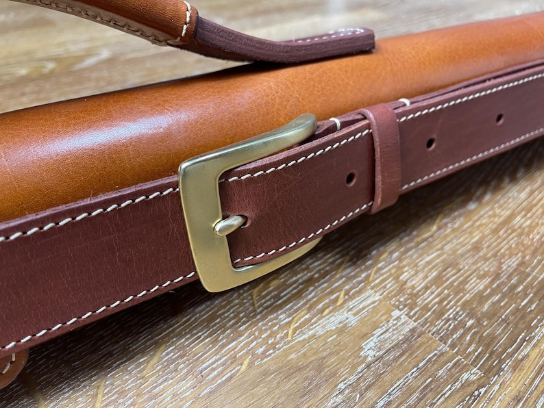 Handmade leather billiard cue case image 2