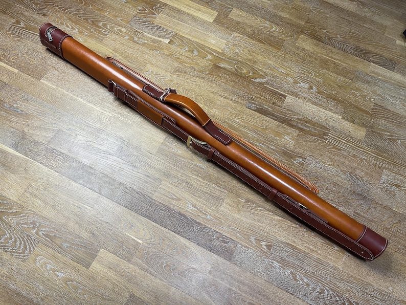Handmade leather billiard cue case image 6