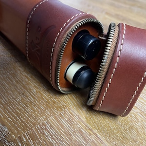 Handmade leather billiard cue case image 4