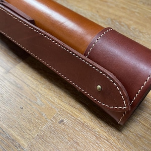 Handmade leather billiard cue case image 3
