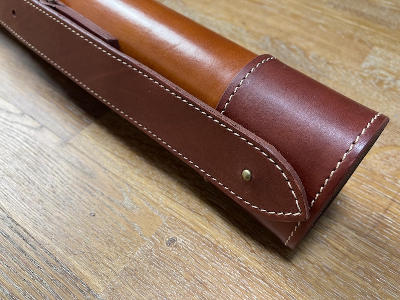 Handmade leather billiard cue case image 3