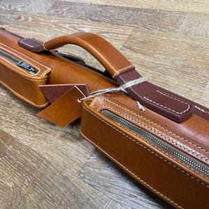 Handmade leather billiard cue case image 7