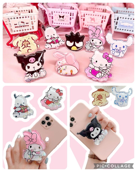 Cute Liquid Phone Holder | Quick Sand Phone Holder |  Pocha Maru Kuro | My Melo | Cinnamo | Purin | Kitty Phone Grip