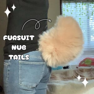 Handmade Fursuit Nub Tail | Custom Colour Faux Fur Tail | Cosplay, Fursona & Costume Accessory