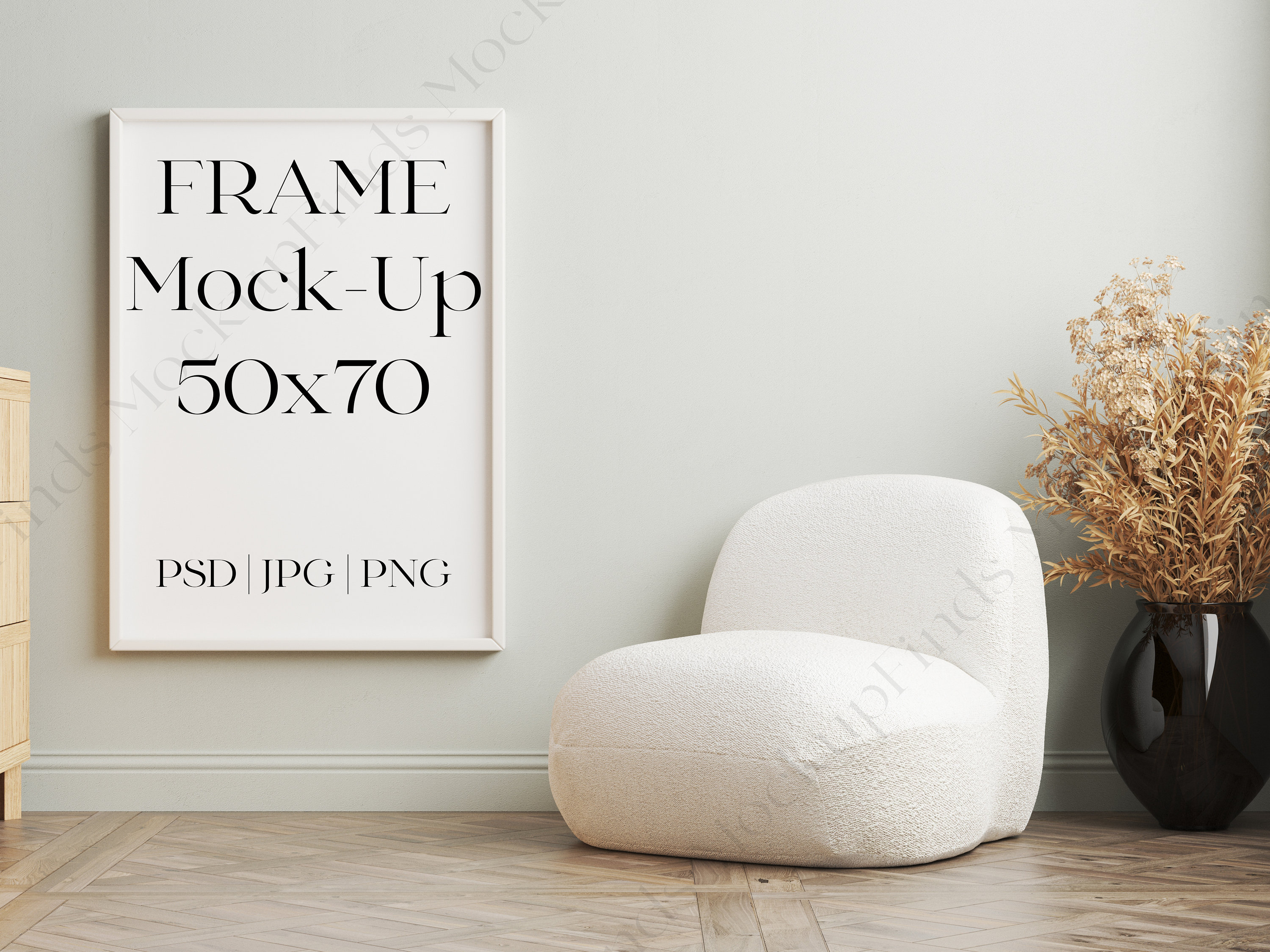 Portrait 50x70 Size Frame Mockup Set Frame Mockup Frame Digital Frame Photopea Frame
