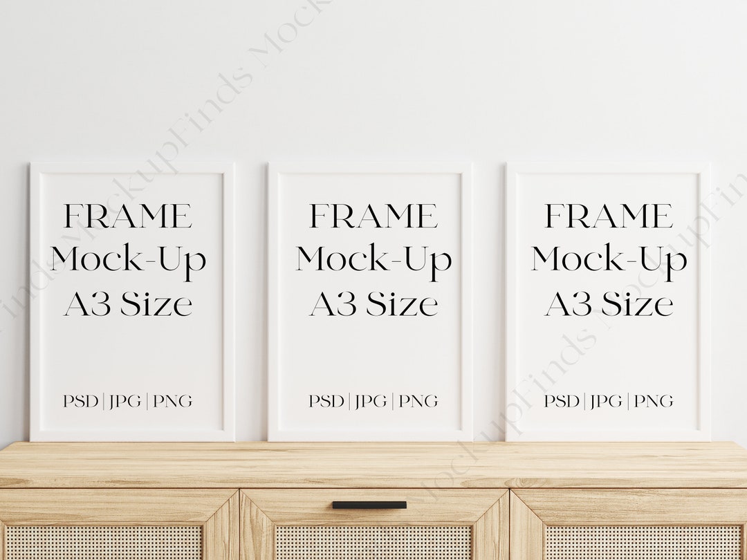 Portrait A3 Size Size Frame Mockup Set A3 Size Frame Mockup Etsy